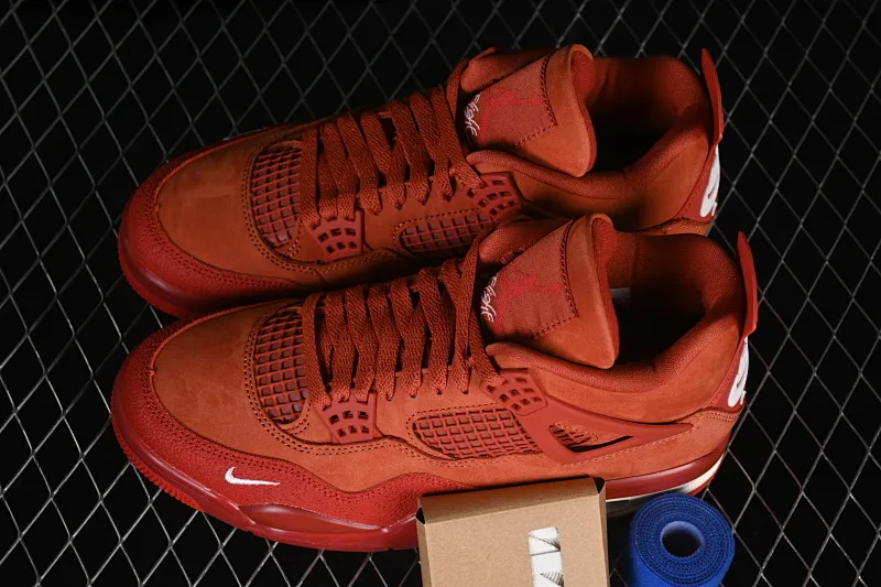 All categories Air Jordan Jordan series basketball shoes Air Jordan 4 LJR version Nigel Sylvester x Air Jordan 4 OG "Brick By Brick" AJ4 Joe 4 red brick suede HF4340-800
